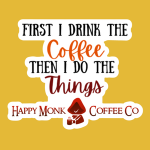 Happy Monk Coffee Sticker Trifecta!