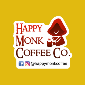 Happy Monk Coffee Sticker